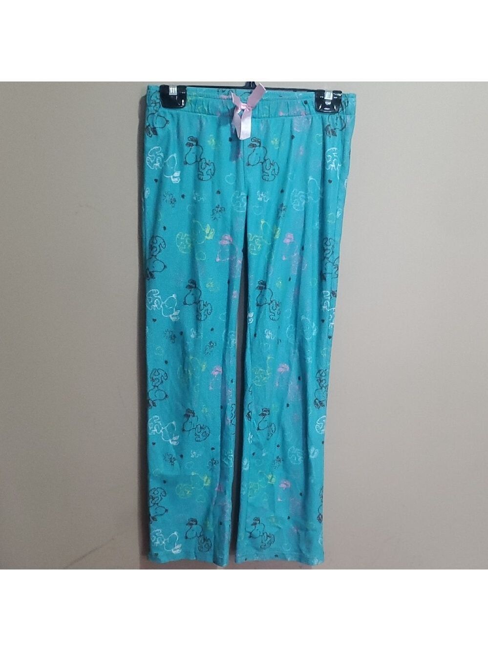 Old Navy Kids Teal Cartoon Print Lounge Pants with Pink Bow Size XL
